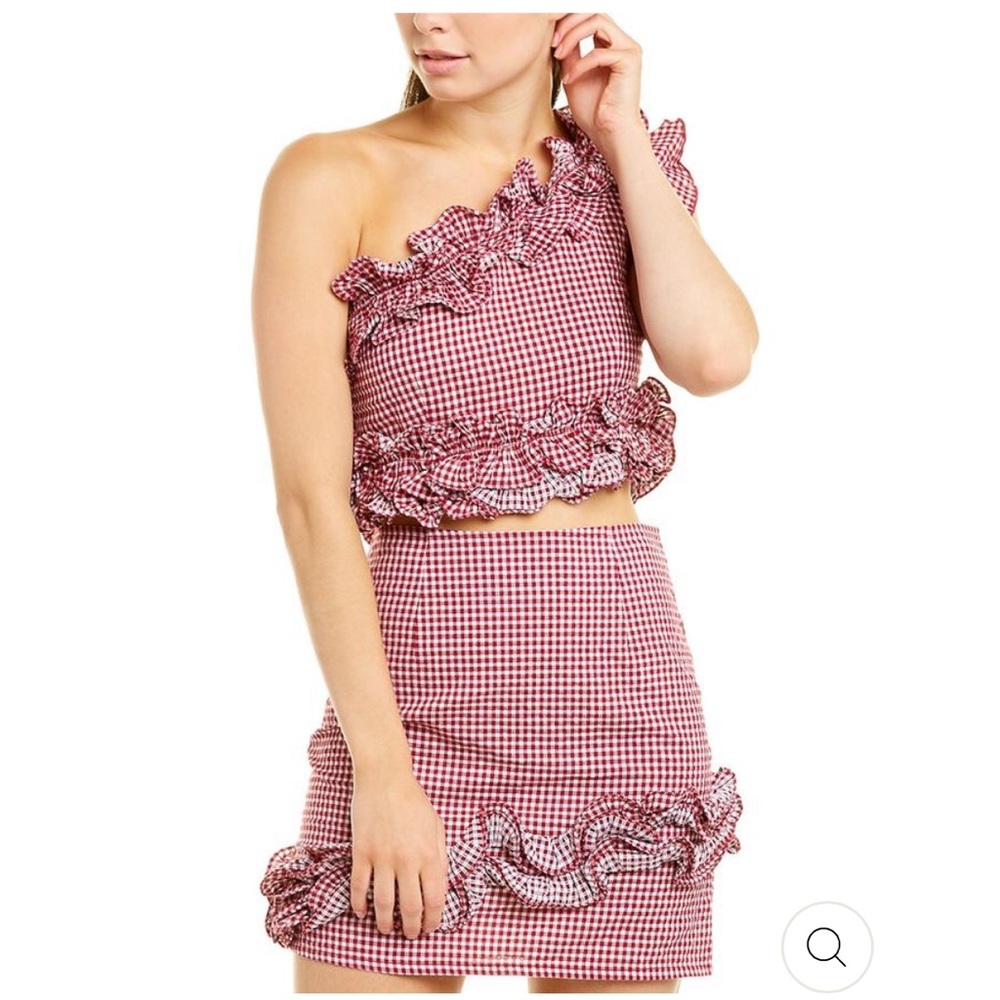 Lovers + Friends Set Outfit Crop Top & Skirt Small